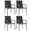 Image de Vidaxl chaises de jardin lot de 4 noir 55x61,5x90cm textilène et acier