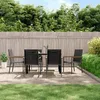Image de vidaXL Lot de 6 Chaises de Jardin Sièges de Terrasse Chaises de Balcon Meubles de Patio Jardinage Extérieur Noir 3187086