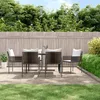 Image de Chaises De Jardin Et Coussins Lot De 6 Marron 54x61x83 Cm Rotin Vidaxl