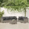 Image de vidaXL Salon de Jardin avec Coussins 6 pcs Canapé de Patio avec Repose-pied Ensemble de Meubles de Terrasse Mobilier 3187265
