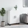 Image de Buffet Blanc Brillant 69,5x34x90 Cm Bois D'ingénierie Vidaxl