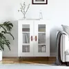 Image de Buffet Blanc 69,5x34x90 Cm Bois D'ingénierie Vidaxl