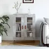 Image de Buffet Gris Béton 69,5x34x90 Cm Bois D'ingénierie Vidaxl