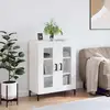 Image de Buffet Blanc Brillant 69,5x34x90 Cm Bois D'ingénierie Vidaxl