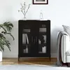 Image de Buffet Noir 69,5x34x90 Cm Bois D'ingénierie Vidaxl
