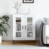 Image de vidaXL Buffet Blanc brillant 695x34x90 cm Bois dingénierie 827798