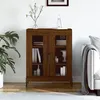 Image de Buffet Chêne Marron 69,5x34x90 Cm Bois D'ingénierie Vidaxl