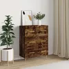 Image de Buffet Chêne Fumé 69,5x34x90 Cm Bois D'ingénierie Vidaxl