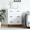 Image de Buffet Blanc 69,5x34x90 Cm Bois D'ingénierie Vidaxl