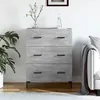 Image de Buffet Gris Béton 69,5x34x90 Cm Bois D'ingénierie Vidaxl