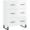 Image de Buffet Blanc Brillant 69,5x34x90 Cm Bois D'ingénierie Vidaxl