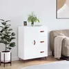Image de Buffet Blanc Brillant 69,5x34x90 Cm Bois D'ingénierie Vidaxl