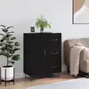 Image de Buffet Noir 69,5x34x90 Cm Bois D'ingénierie Vidaxl