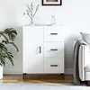 Image de Buffet Blanc 69,5x34x90 Cm Bois D'ingénierie Vidaxl