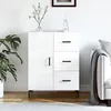 Image de Buffet Blanc Brillant 69,5x34x90 Cm Bois D'ingénierie Vidaxl