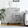 Image de Buffet Gris Béton 69,5x34x90 Cm Bois D'ingénierie Vidaxl