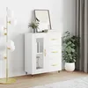 Image de Buffet Blanc 69,5x34x90 Cm Bois D'ingénierie Vidaxl