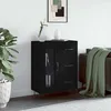 Image de Buffet Noir 69,5x34x90 Cm Bois D'ingénierie Vidaxl