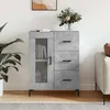 Image de Buffet Gris Béton 69,5x34x90 Cm Bois D'ingénierie Vidaxl