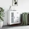 Image de Buffet Blanc Brillant 69,5x34x90 Cm Bois D'ingénierie Vidaxl