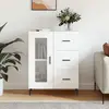Image de Buffet Blanc 69,5x34x90 Cm Bois D'ingénierie Vidaxl
