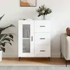 Image de vidaXL Buffet blanc 69 5x34x90 cm bois dingénierie 828060
