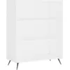 Image de Bibliothèque Blanc 69,5x32,5x90 Cm Bois D'ingénierie Vidaxl