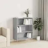 Image de Bibliothèque Gris Béton 69,5x32,5x90 Cm Bois D'ingénierie Vidaxl