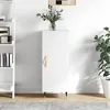 Image de Buffet Blanc Brillant 34,5x34x90 Cm Bois D'ingénierie Vidaxl