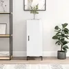 Image de Buffet Blanc Brillant 34,5x34x90 Cm Bois D'ingénierie Vidaxl