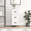 Image de Buffet Blanc 34,5x34x90 Cm Bois D'ingénierie Vidaxl
