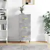 Image de Buffet Gris Béton 34,5x34x90 Cm Bois D'ingénierie Vidaxl