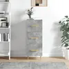 Image de Buffet Gris Béton 34,5x34x90 Cm Bois D'ingénierie Vidaxl