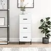 Image de Buffet Blanc 34,5x34x90 Cm Bois D'ingénierie Vidaxl