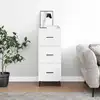 Image de Buffet Blanc Brillant 34,5x34x90 Cm Bois D'ingénierie Vidaxl