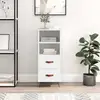 Image de Buffet Blanc 34,5x34x90 Cm Bois D'ingénierie Vidaxl