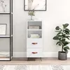 Image de Buffet Blanc Brillant 34,5x34x90 Cm Bois D'ingénierie Vidaxl
