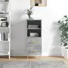Image de Buffet Gris Béton 34,5x34x90 Cm Bois D'ingénierie Vidaxl