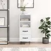 Image de Buffet Blanc Brillant 34,5x34x90 Cm Bois D'ingénierie Vidaxl