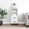 Image de Buffet Blanc Brillant 34,5x34x90 Cm Bois D'ingénierie Vidaxl
