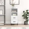 Image de Buffet Blanc 34,5x34x90 Cm Bois D'ingénierie Vidaxl