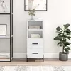 Image de Buffet Blanc Brillant 34,5x34x90 Cm Bois D'ingénierie Vidaxl