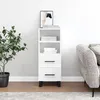 Image de Buffet Blanc Brillant 34,5x34x90 Cm Bois D'ingénierie Vidaxl