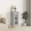Image de Buffet Gris Béton 34,5x34x90 Cm Bois D'ingénierie Vidaxl