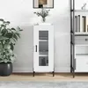 Image de Buffet Blanc Brillant 34,5x34x90 Cm Bois D'ingénierie Vidaxl