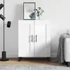 Image de Buffet Blanc Brillant 69,5x34x90 Cm Bois D'ingénierie Vidaxl