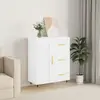 Image de Buffet Blanc 69,5x34x90 Cm Bois D'ingénierie Vidaxl
