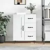 Image de Buffet Blanc Brillant 69,5x34x90 Cm Bois D'ingénierie Vidaxl