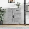 Image de Buffet Gris Béton 69,5x34x90 Cm Bois D'ingénierie Vidaxl