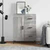 Image de Buffet Sonoma Gris 69,5x34x90 Cm Bois D'ingénierie Vidaxl